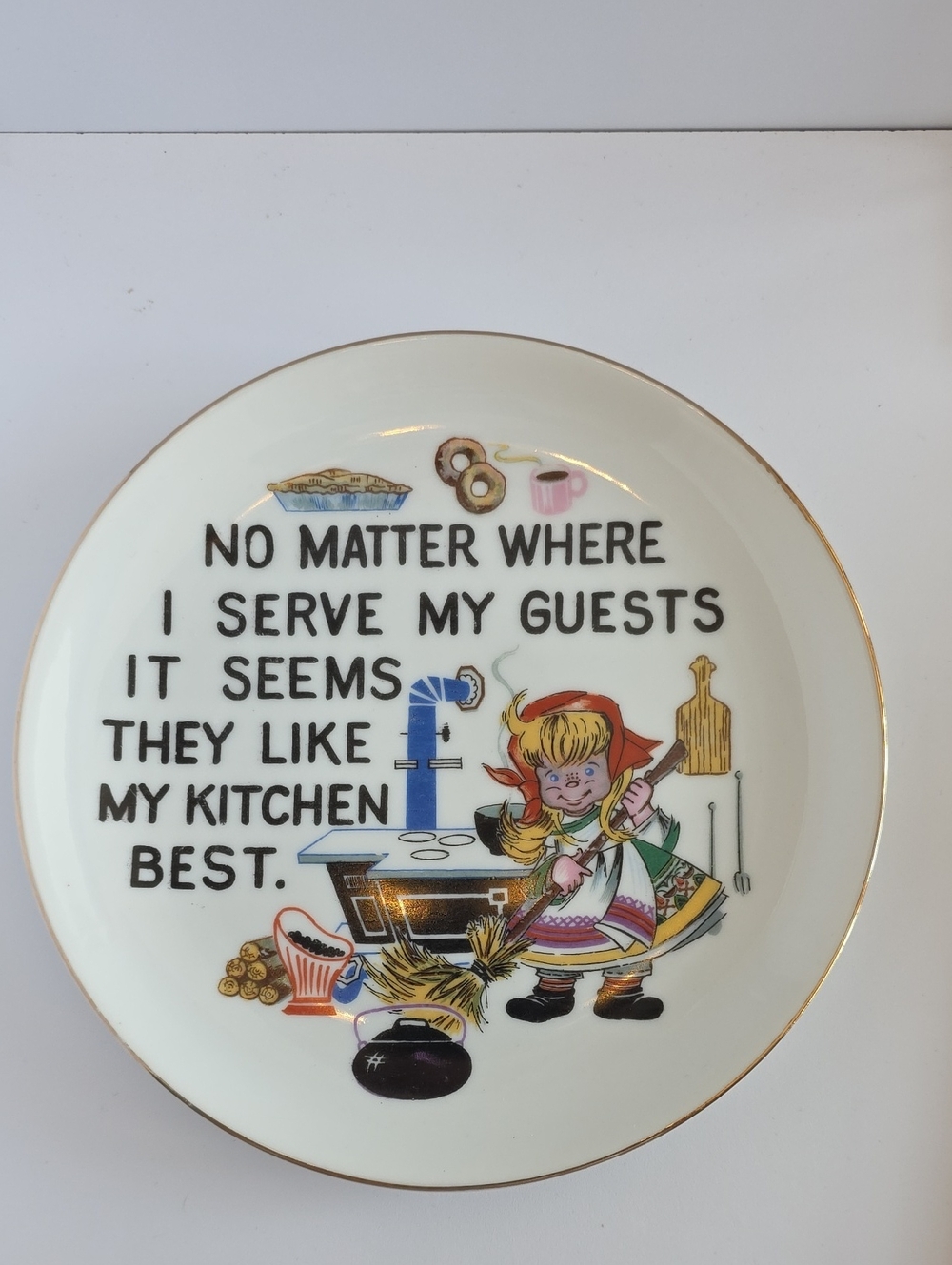 Vintage 7" Hanging Plate No Matter Where I Serve My Guests It Seems They Like ..